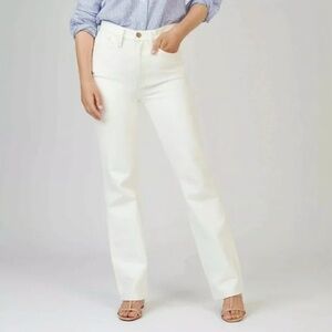 J. Crew Rigid Full Length High Rise Bootcut Jean White Size 27
